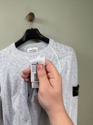 Stone Island Blue Two Tone Jumper