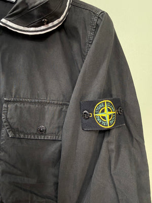 Stone Island Black Hooded Overshirt