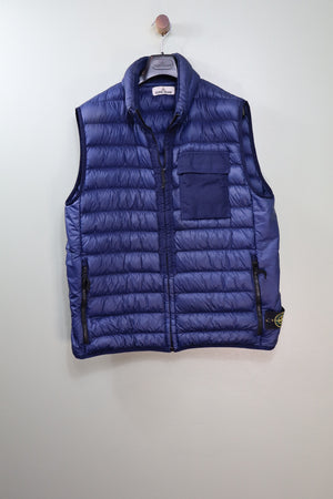 Stone Island Navy Micro Yarn Down Gilet