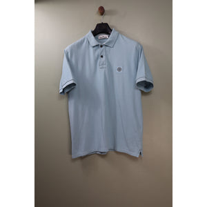 Stone Island Baby Blue Regular Fit Polo