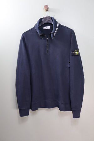 Stone Island Navy 1/4 Zip Jumper