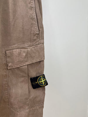 Stone Island Khaki RE-T Cargo Bottoms