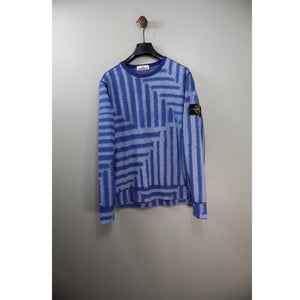 Stone Island Blue Maze Print Jumper