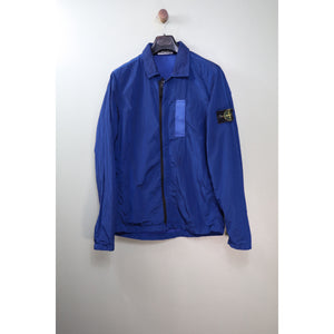 Stone Island Blue Nylon Metal Overshirt