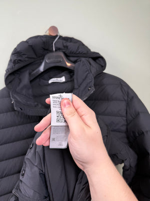 Stone Island Black Loom Woven Down Jacket