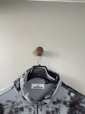 Stone Island Blue Earth Camo 1/4 Zip Jumper
