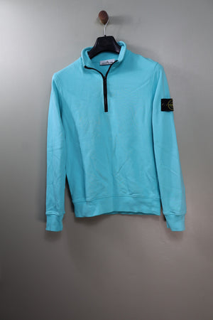Stone Island Aqua Blue 1/4 Zip Jumper