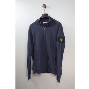 Stone Island Navy 1/4 Zip Jumper