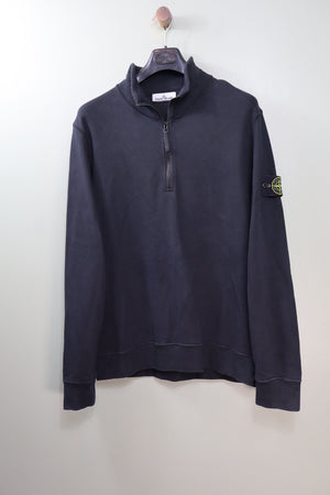 Stone Island Black 1/4 Zip Jumper