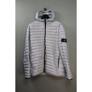 Stone Island Light Grey Loom Woven Down Jacket