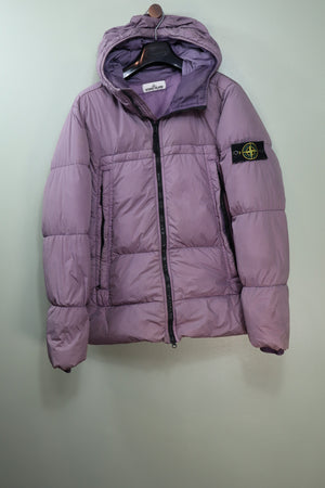 Stone Island Purple Crinkle Reps Down Jacket