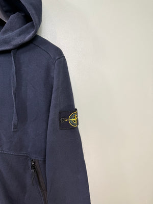 Stone Island Navy Zipped Hoodie