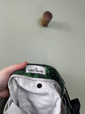 Stone Island Green Tortoise Shell RE Cargo Shorts