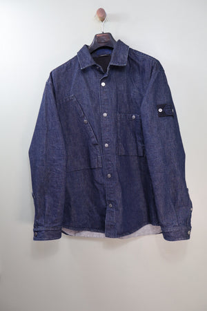 Stone Island Navy Research Denim Overshirt