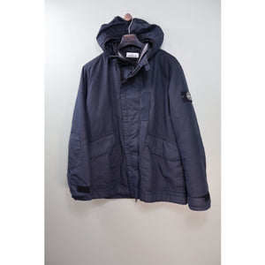 Stone Island Navy Reflective Weave Ripstop Jacket