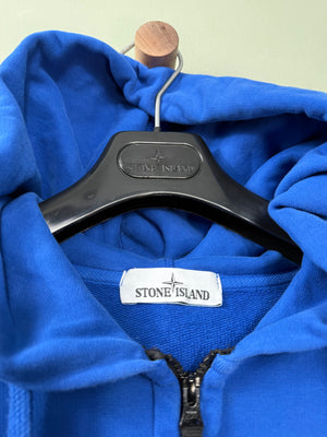 Stone Island Blue Zipped Hoodie