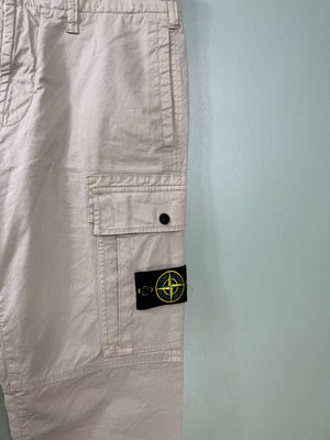 Stone Island Beige SL Cargo Bottoms