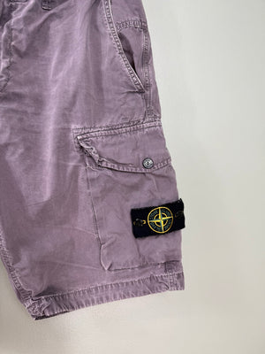 Stone Island Purple SL Cargo Shorts