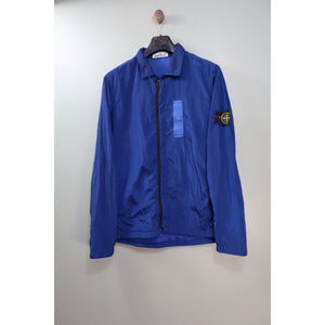 Stone Island Blue Nylon Metal Overshirt