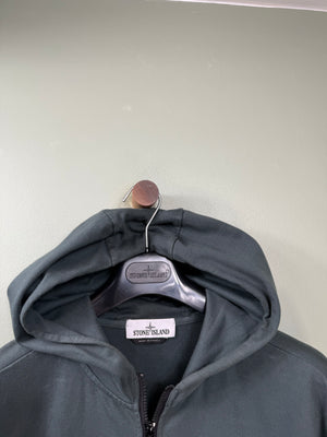 Stone Island Dark Green Zipped Hoodie