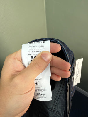 Stone Island Straight Navy Denim Research Jeans