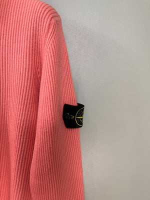 Stone Island Coral Ribbed Cotton Turtle Neck Jumper