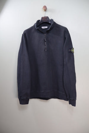 Stone Island Black 1/4 Zip Jumper