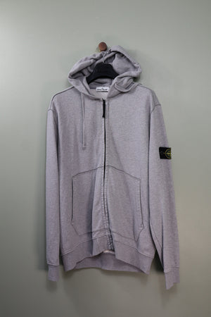 Stone Island Grey Zipped Hoodie
