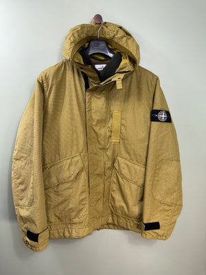 Stone Island Yellow Reflective Weave Ripstop Jacket