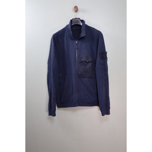Stone Island Navy Ghost Zipped Jumper