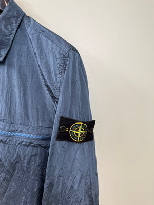 Stone Island Blue Nylon Metal Overshirt