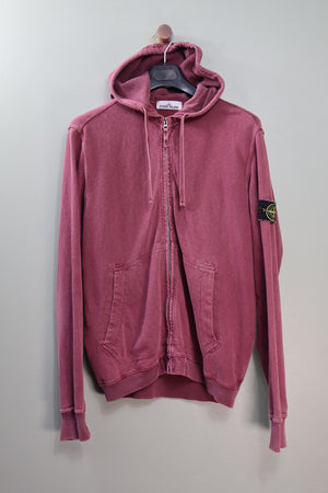Stone Island Red Zipped Hoodie