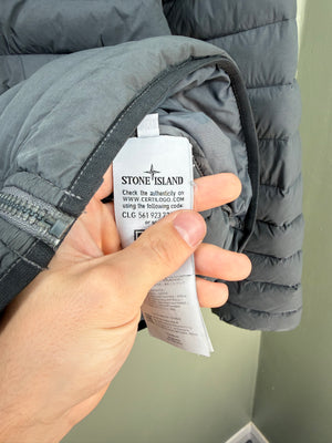 Stone Island Grey Loom Woven Down Jacket