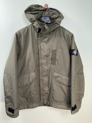 Stone Island Khaki Reflective Weave Ripstop Jacket