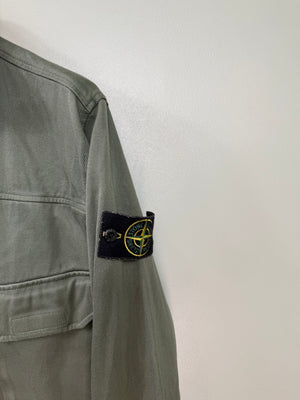 Stone Island Green 1/2 Zip Smock