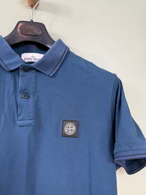 Stone Island Deep Blue Slim Fit Polo
