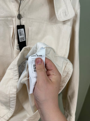 Stone Island Beige Natural Cotton Gabardine S.I. Raw Beauty Jacket