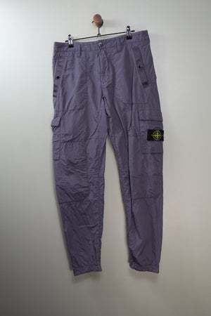 Stone Island Grey Seersucker RE Cargo Bottoms