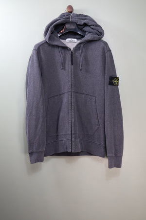 Stone Island Charcoal Grey Zipped Hoodie