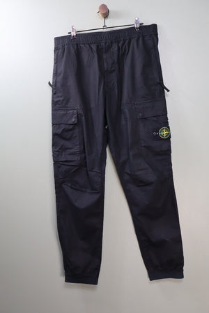 Stone Island Black RE-T Cargo Bottoms