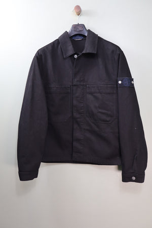 Stone Island Black Denim Research Overshirt