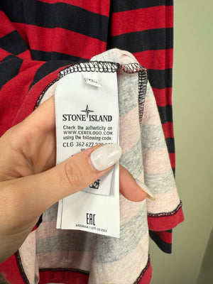 Stone Island x Supreme 1/4 Zip Striped Jumper