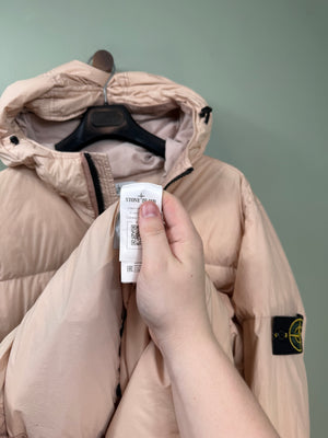 Stone Island Peach Crinkle Reps Down Jacket