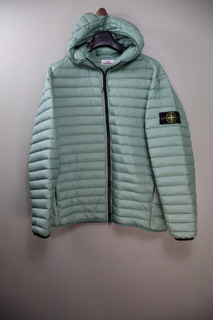 Stone Island Green Loom Woven Down Jacket