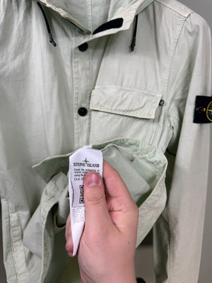 Stone Island Sage Green Hooded Overshirt
