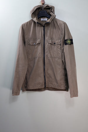 Stone Island Khaki Hooded Overshirt