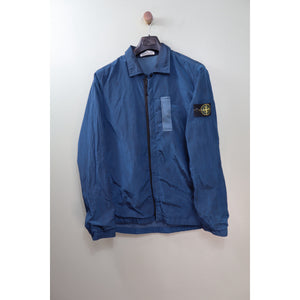 Stone Island Blue Nylon Metal Overshirt