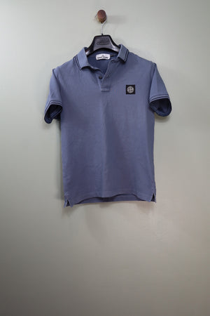 Stone Island Blue Slim Fit Polo