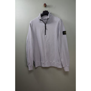 Stone Island Light Grey 1/4 Zip Jumper