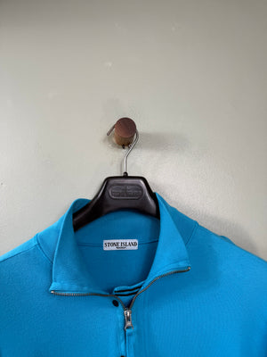 Stone Island Aqua Blue 1/4 Zip Jumper